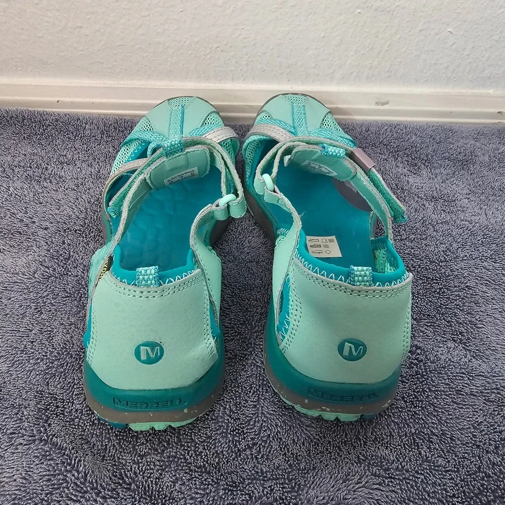 Merrell Girls Hydro Monarch Turquoise Water Sandals Shoes MY54845 Size 6M NEW
